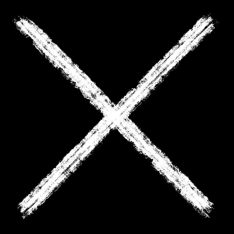 Cross white graffiti