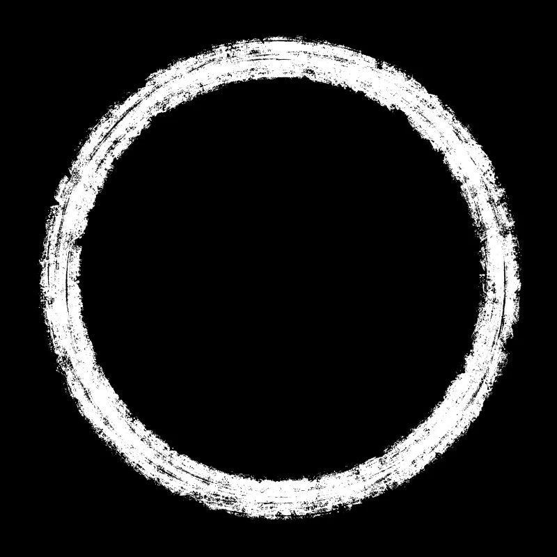 Graffiti blanc circulaire