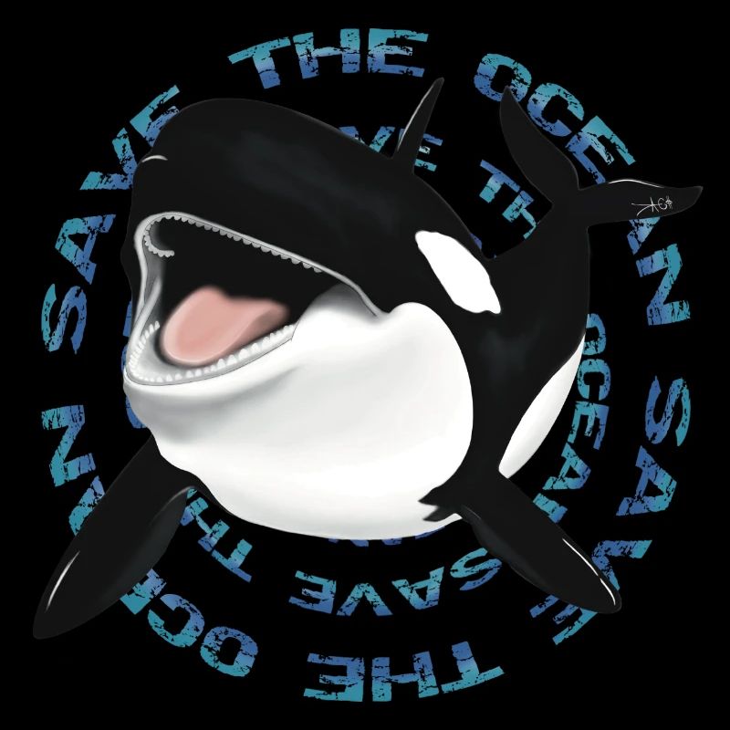 Orca Wal sei Nachhaltig Ozean Design