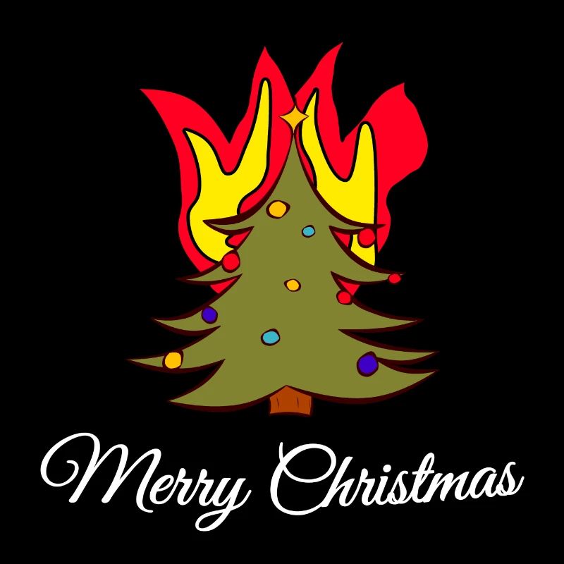Burning Christmas tree