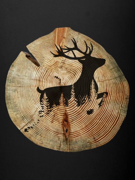 Baumscheibe Hirsch