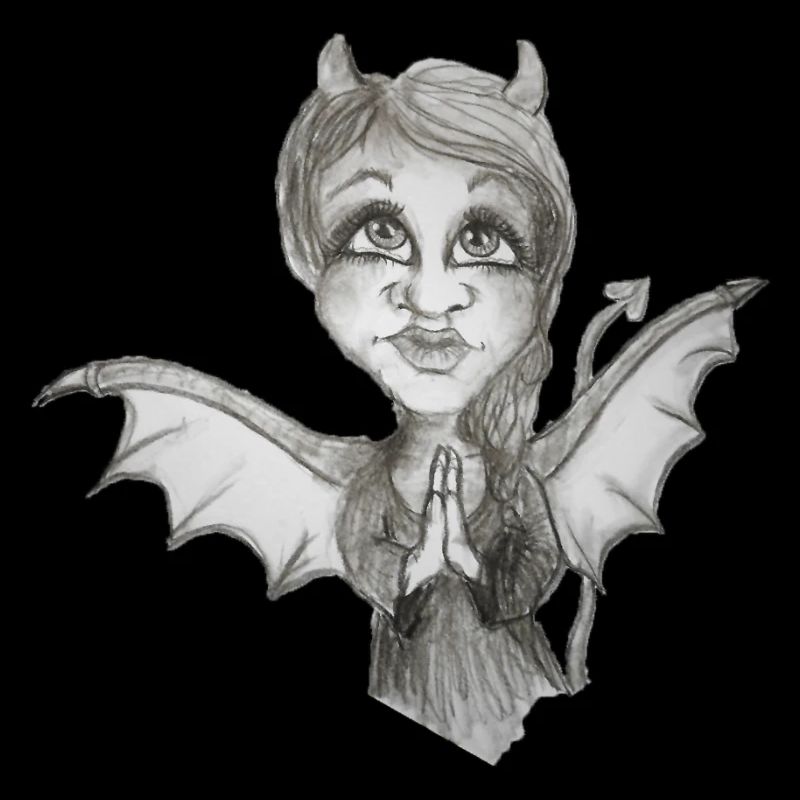 Niedliches Engelchen Teufelchen lustiger Luzifer