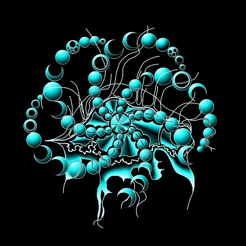 Psychedelic, Eye, turquoise