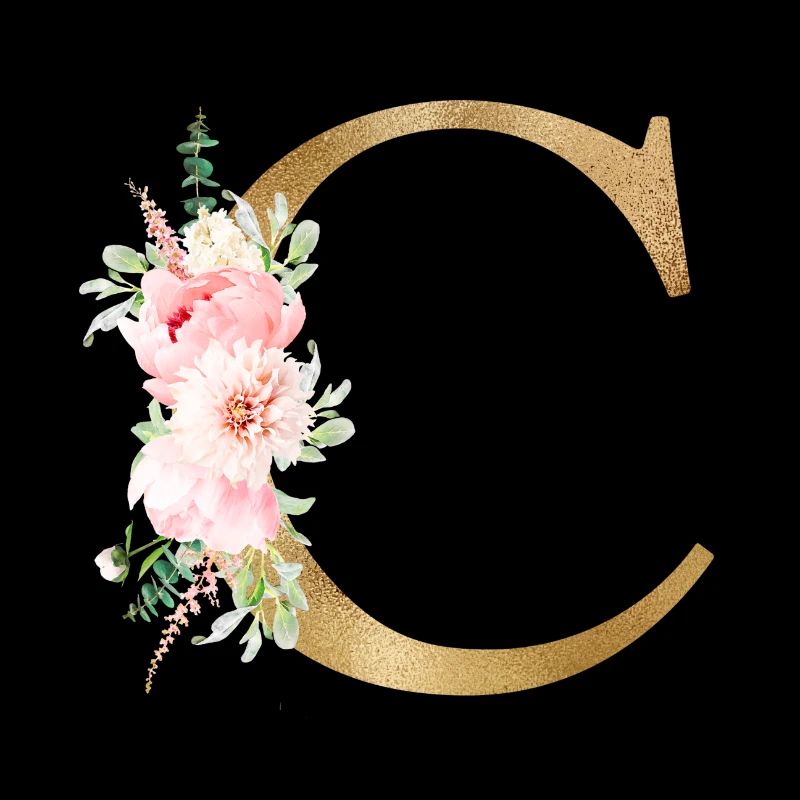 Botany Floral Monogram C