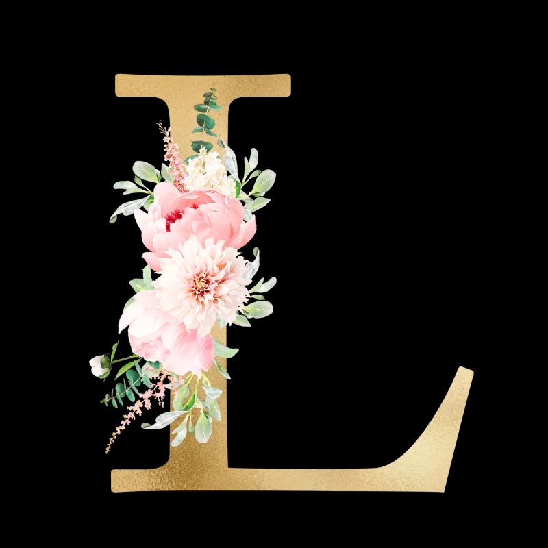 Botanik Floral Monogramm L