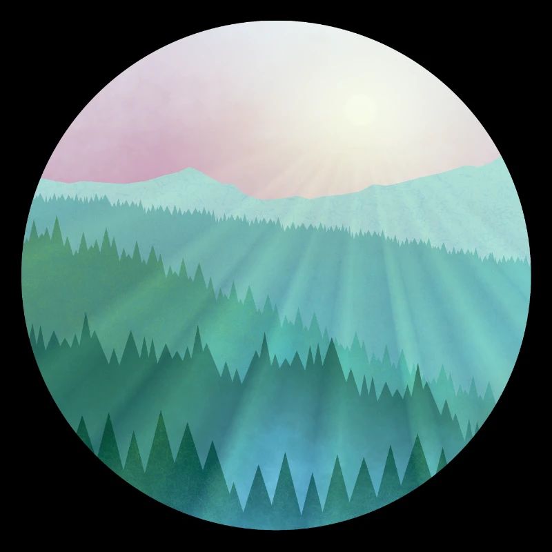 Misty mountain landscape