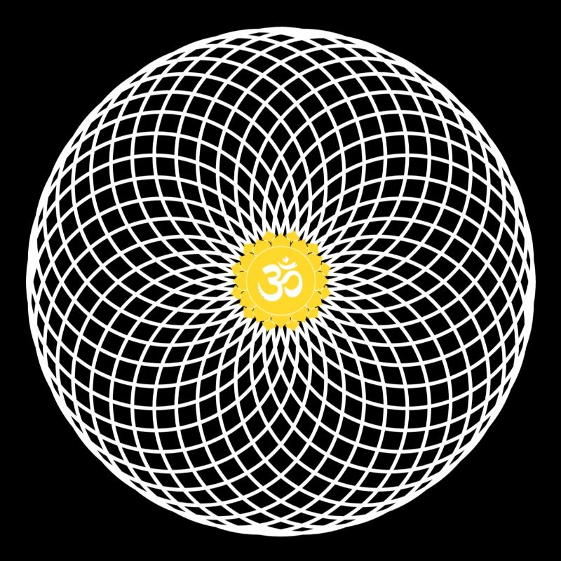 tore fleur om signe yoga mantra chakra blanc