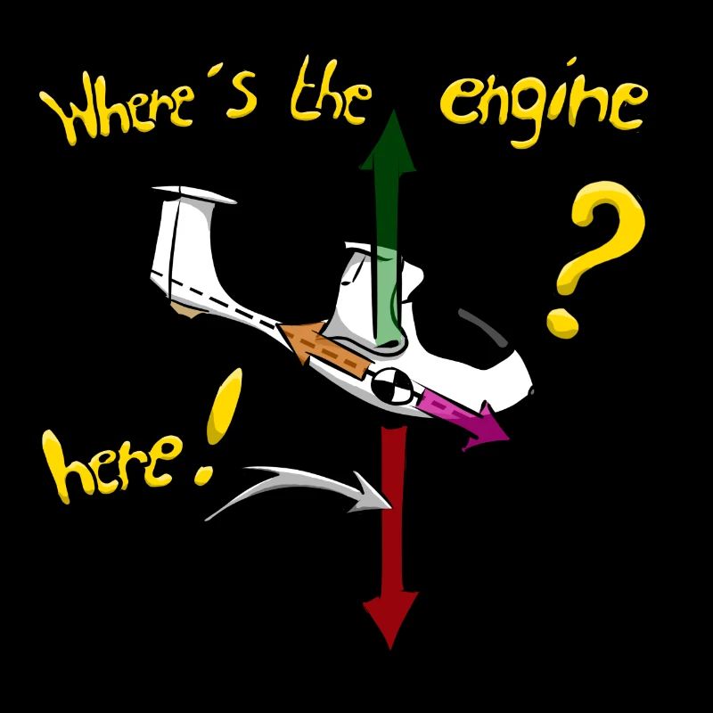 Glider engine - Where is the engine ? transparent