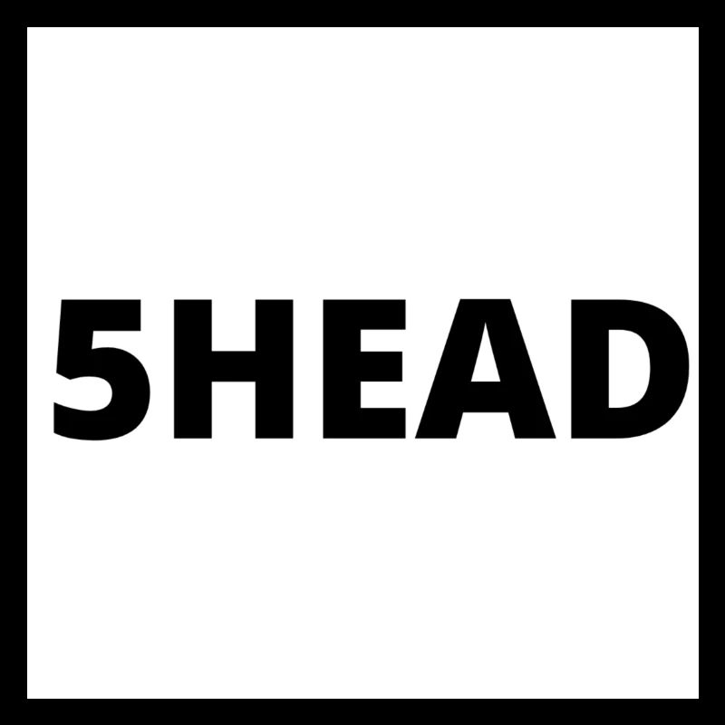 "5HEAD", in black thick font