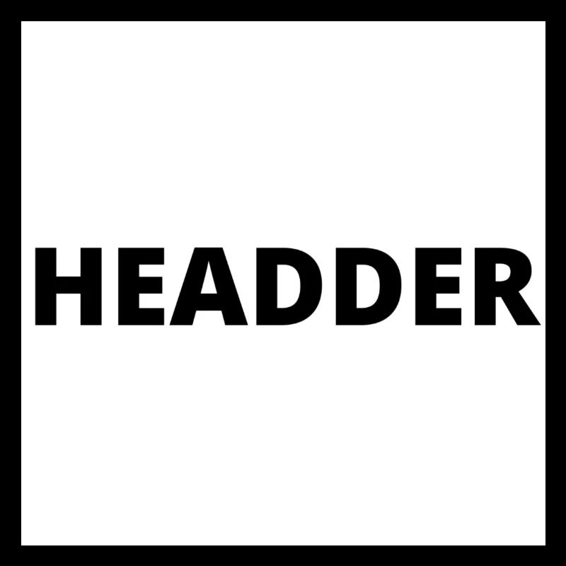"HEADDER" Design in schwarz