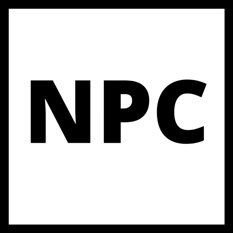 "NPC" Design in schwarz