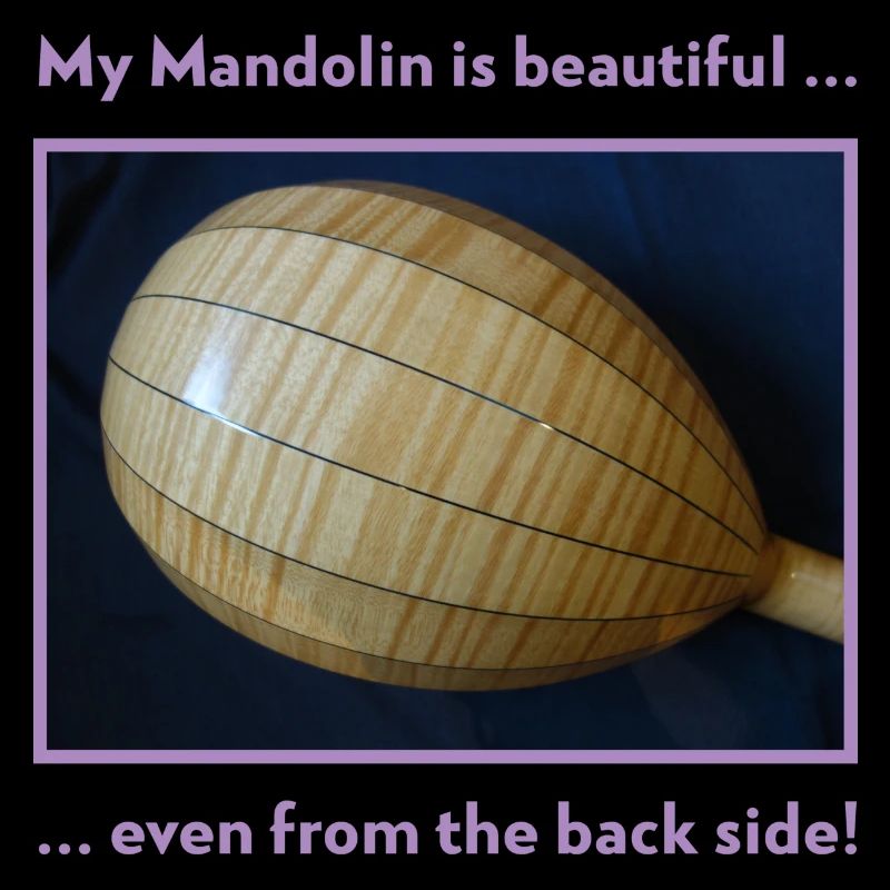 My mandolin is beautiful - even from the back side