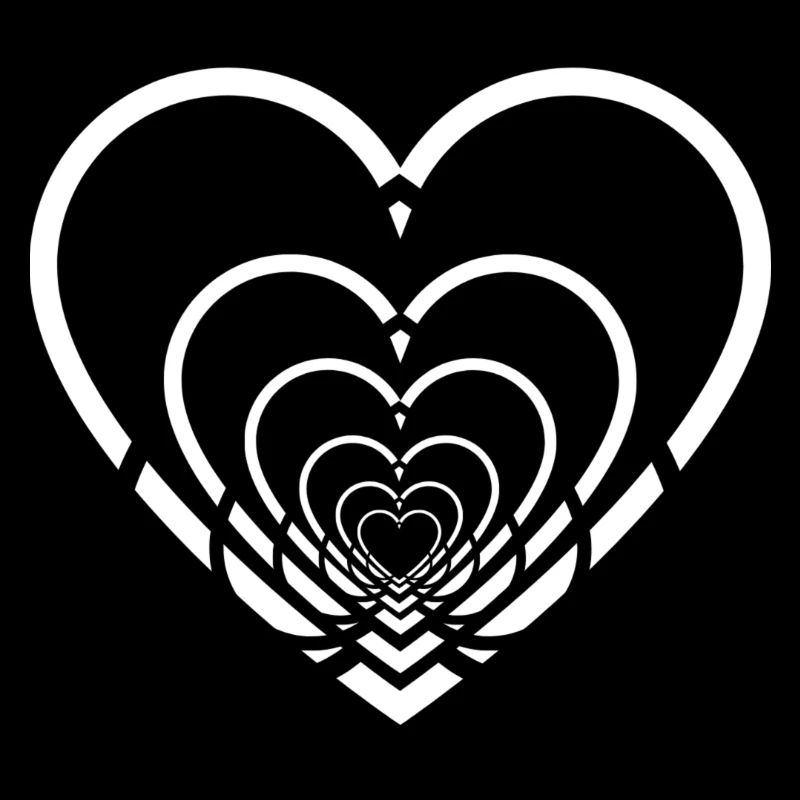 Cœurs Entremêlés Noir