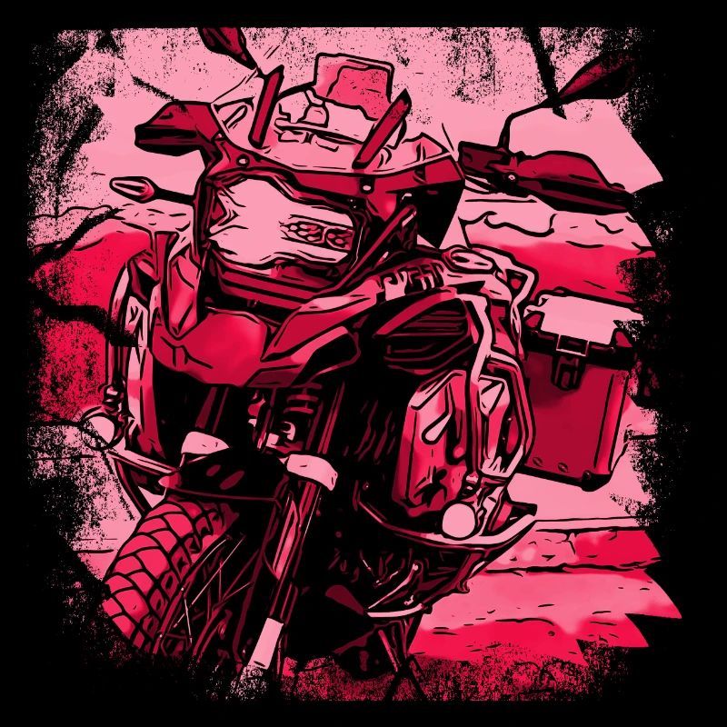 Motorcycle GS black red