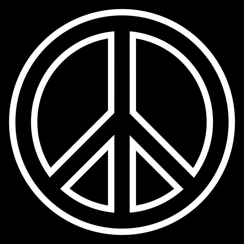 Peace Peace Symbol with Edge Vector
