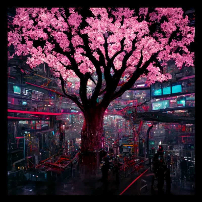 Kirschbaum in der Stadt