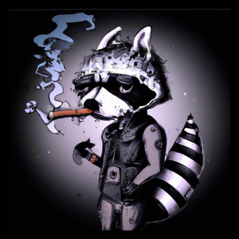 Racoon Smoking
