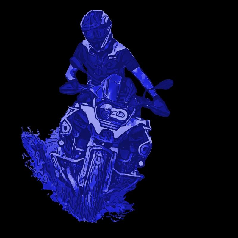 Motocross bleu