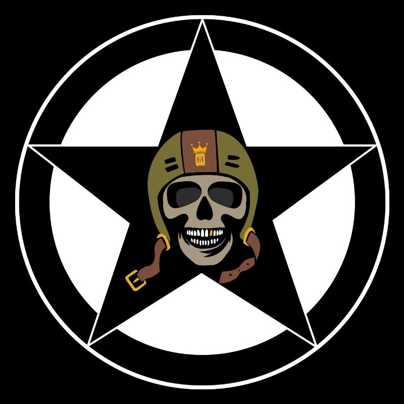 Bobber style skull, ideal for bikers!