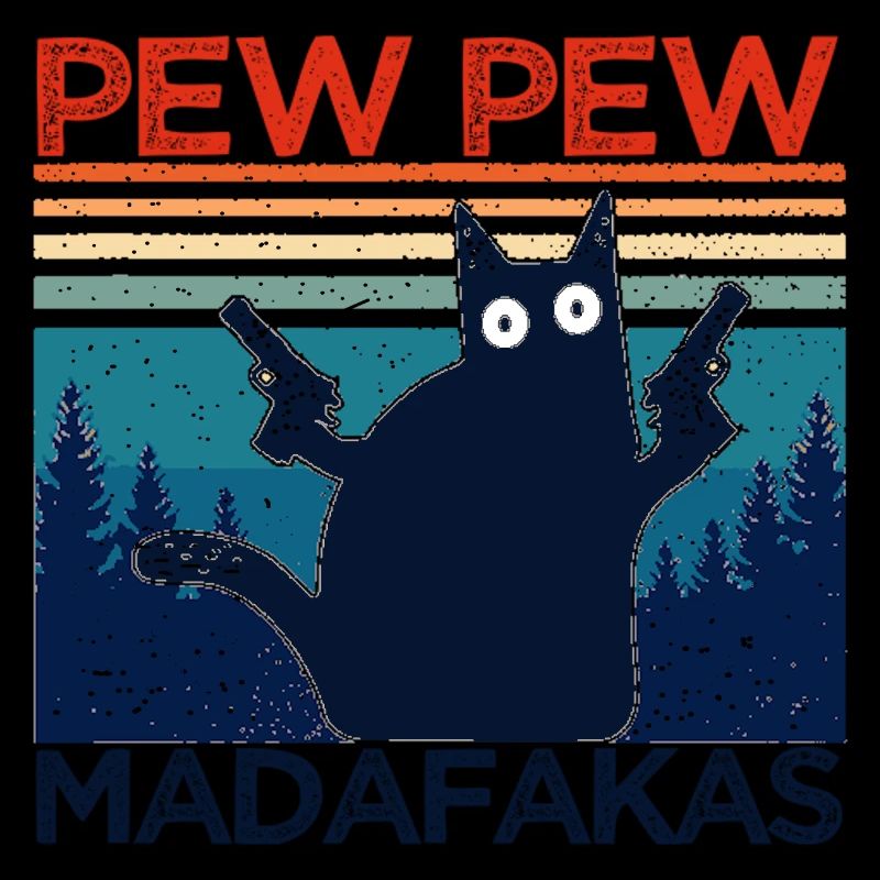 pew pew funny cat funny cat gift idea