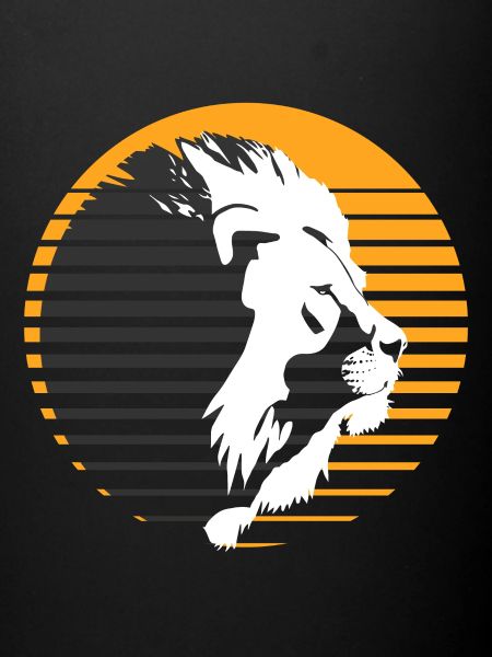 Visage de lion.