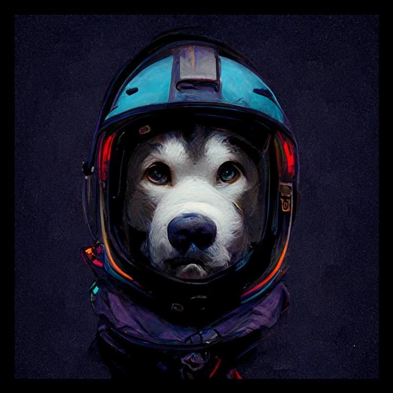 Husky Dog Astronaute Espace