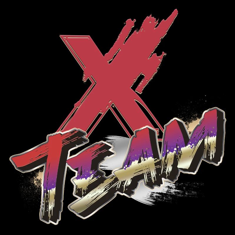 Symbol graffitti typography letter Alphabet X team