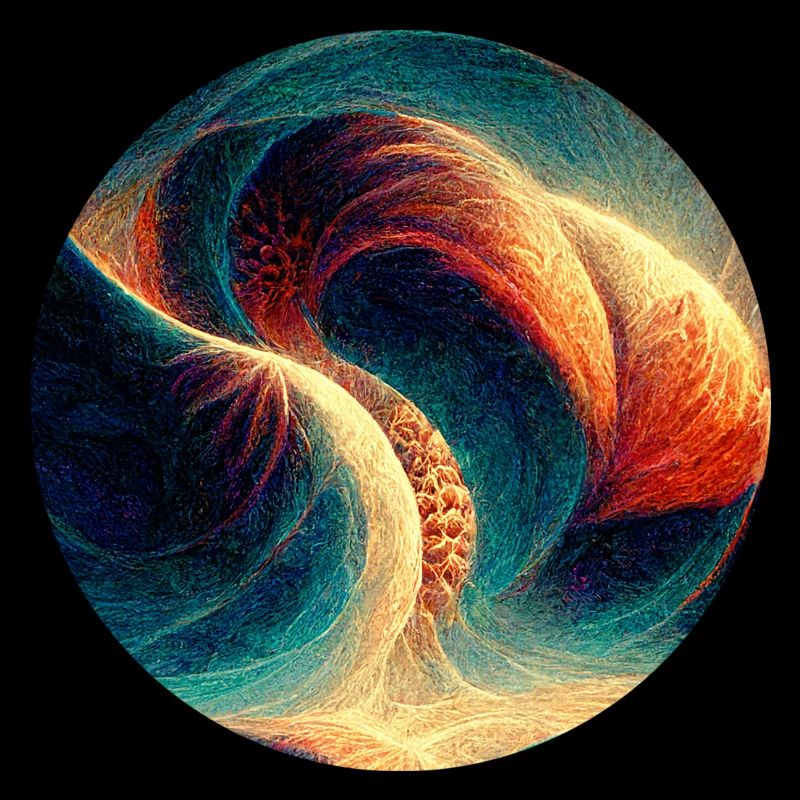 Fraktal Circular Bunte psychedelische Muster