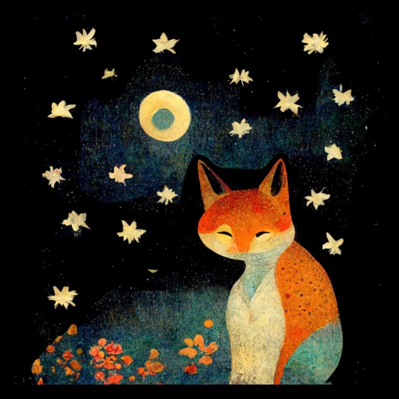 Fox in the moonlight