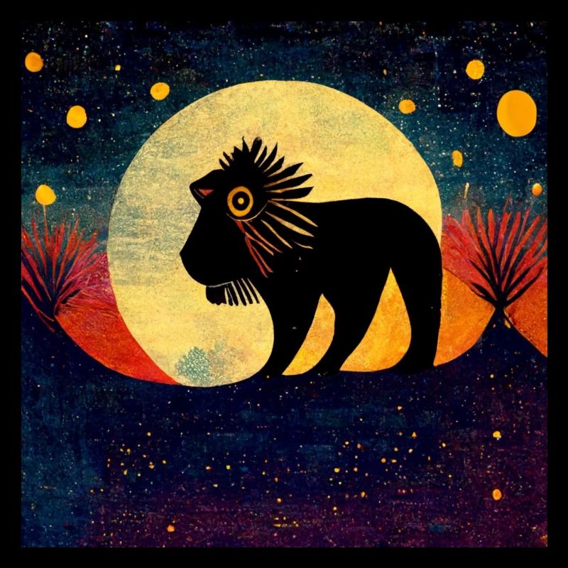 Leo in the moonlight