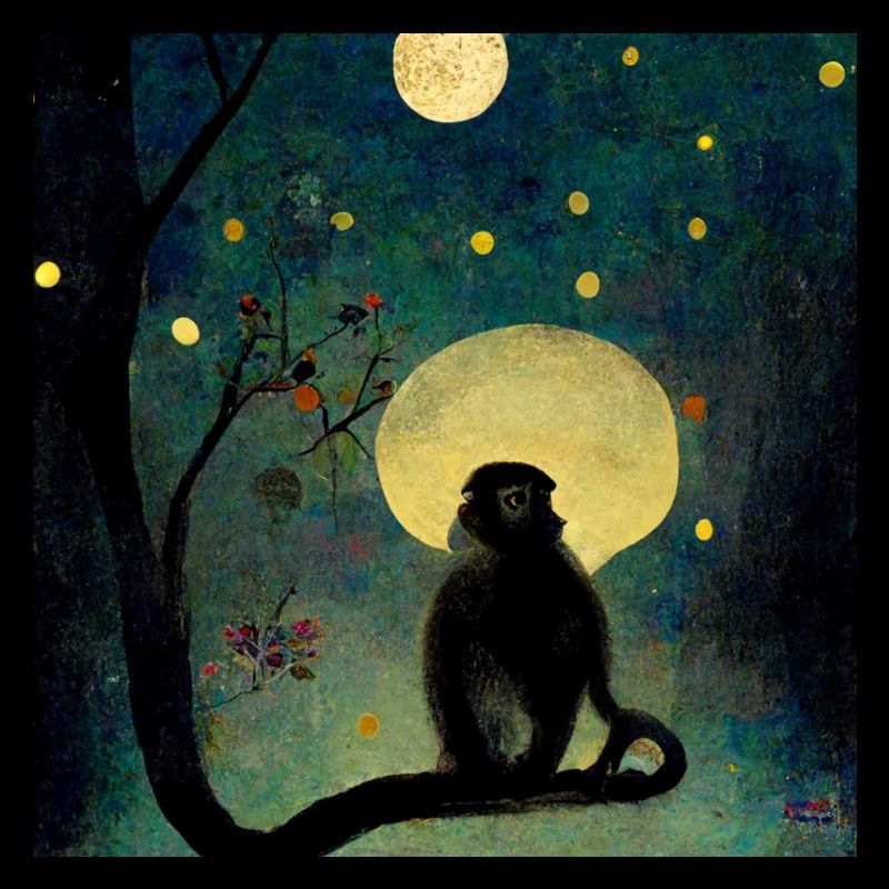 The monkey is waiting