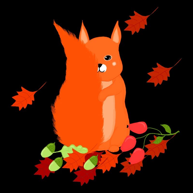 Écureuils en automne