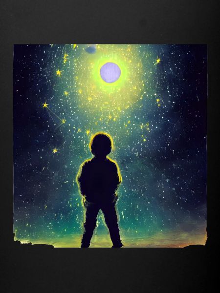 Boy and stars