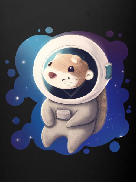 Loutre de l’espace mignonne