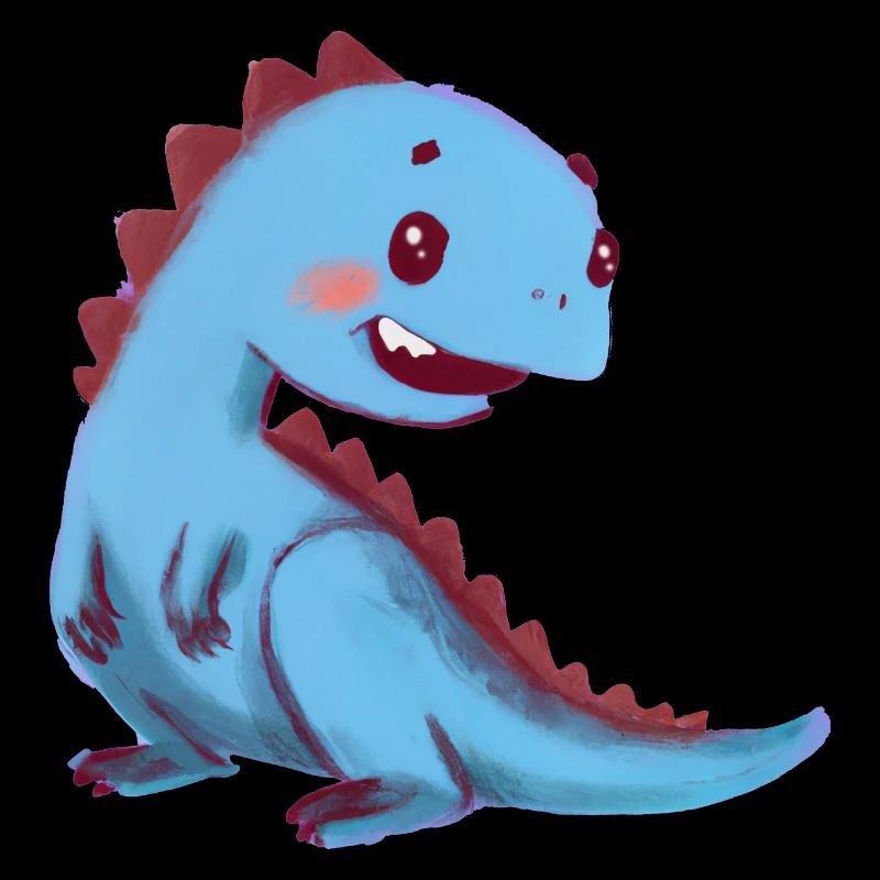 Mignon dinosaure bleu