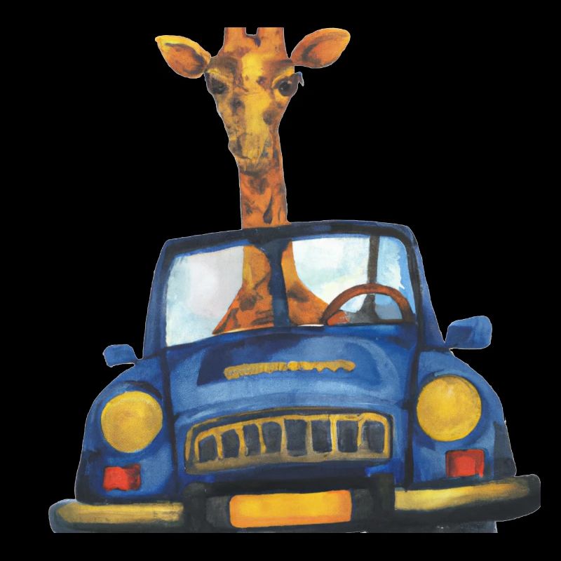 Giraffe im Cabrio