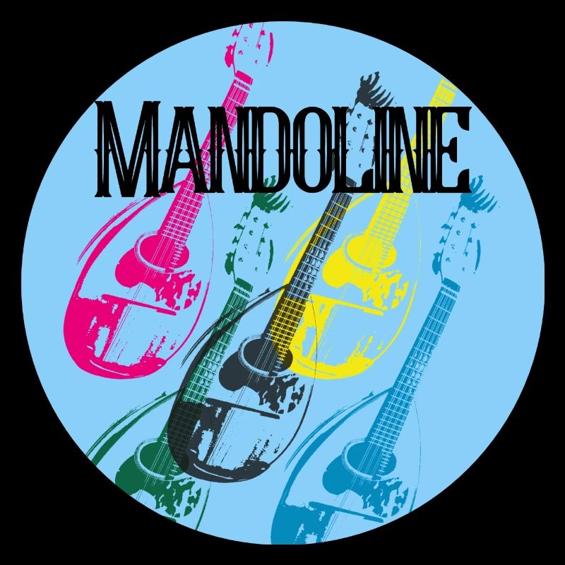 Mandoline fünf Farben Collage