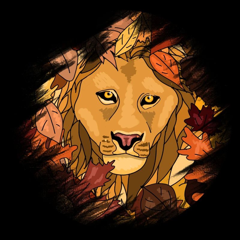 Lion feuille