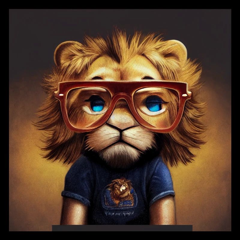 Hipster lion