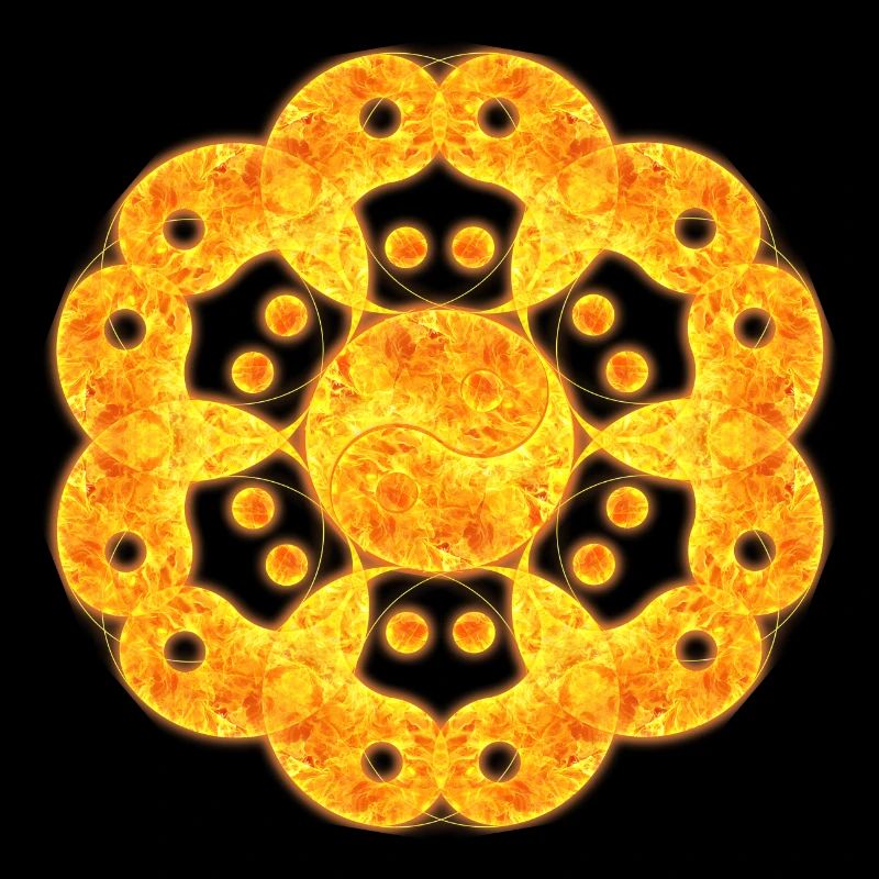 Fire Mandala born from Yin & Yang