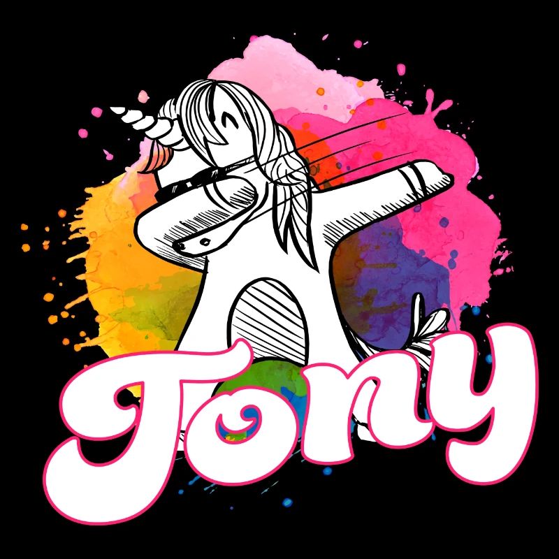 TONY - Schöner Mädchen Name mit coolem Einhorn