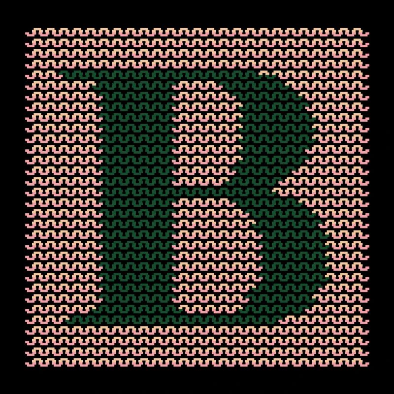 Garn Serif Buchstabe B Grün