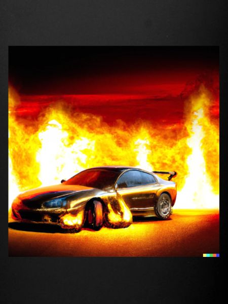 Car on fire