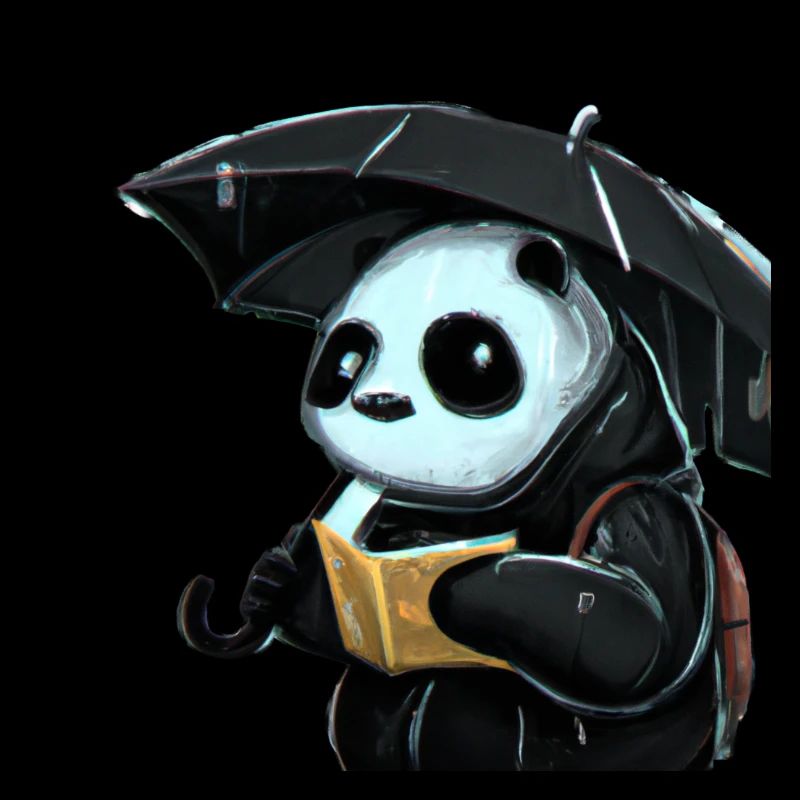 Un panda lisant