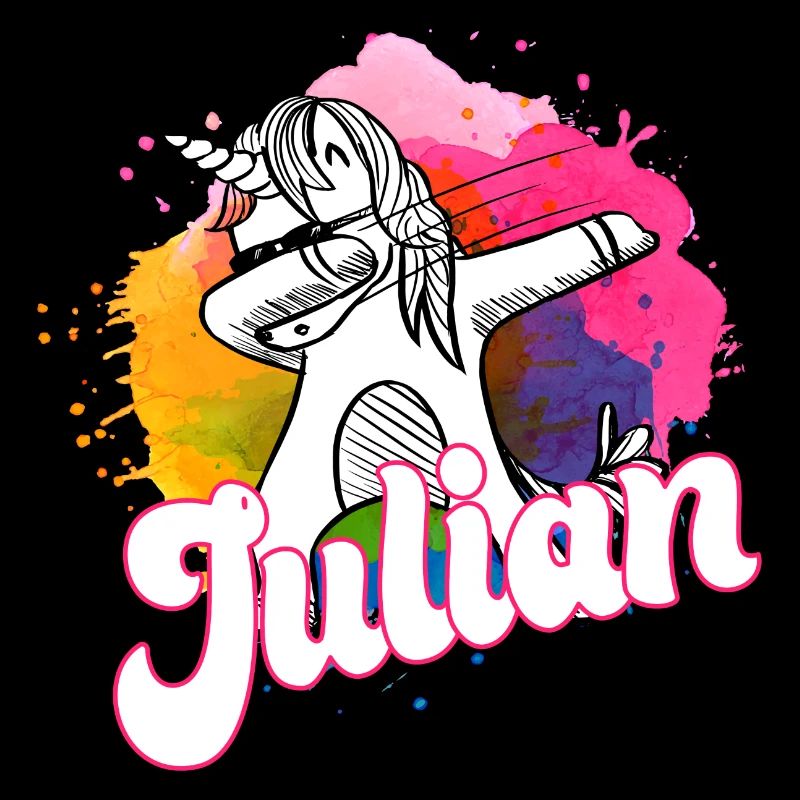 JULIAN - Beau nom de garçon avec une licorne cool
