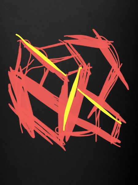 Abstract galvanized cube