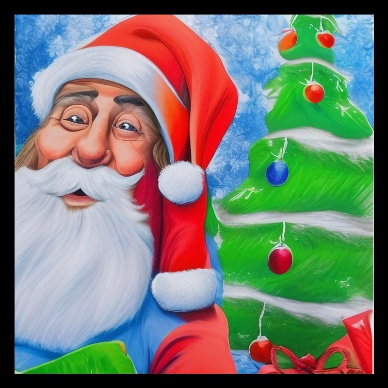 Weihnachtsmann mit Tannenbaum