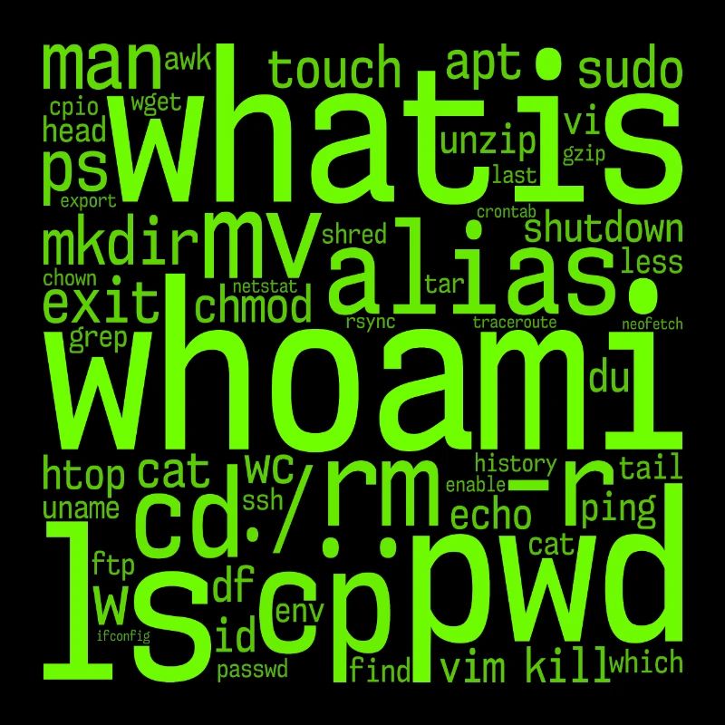 Linux Nerd – Kommandozeilen-Wortwolke für Terminal