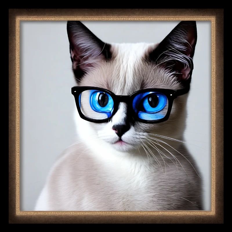Mignon chat Max avec des lunettes