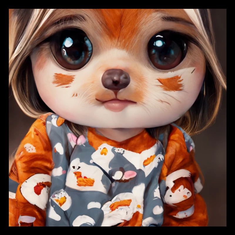 Cute baby fox
